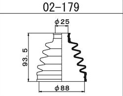 2179 Пыльник внешнего шруса (D25-D88-H93,5)