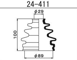 24411 Пыльник внешнего шруса (D29-D89-H100)