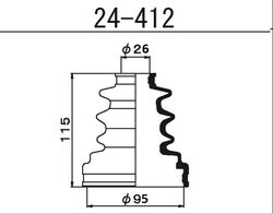 24412 Пыльник внутреннего шруса (D26-D95-H115)