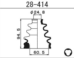 28414 Пыльник внутреннего шруса (D24,8-D60,5-H94,5)