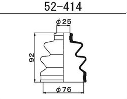 52414 Пыльник внутреннего шруса (D25-D76-H92)