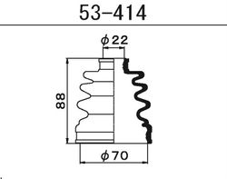 53414 Пыльник внутреннего шруса (D22-D70-H88)