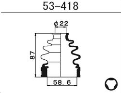 53418 Пыльник внутреннего шруса (D22-D58,6-H87)