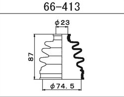66413 Пыльник внутреннего шруса (D23-D74,5-H87)