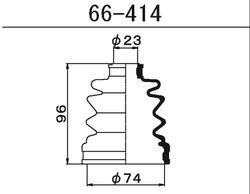 66414 Пыльник внутреннего шруса (D26-D74-H96)