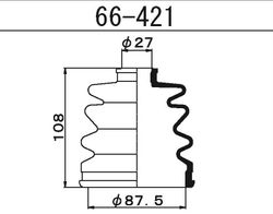66421 Пыльник внешнего шруса (D27-D87,5-H108)