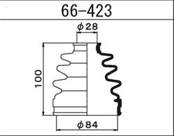 66423 Пыльник внешнего шруса (D28-D84-H100)