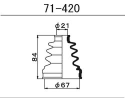 71420 Пыльник внутреннего шруса (D21-D67-H84)
