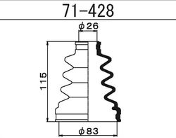 71428 Пыльник внутреннего шруса (D26-D83-H115)