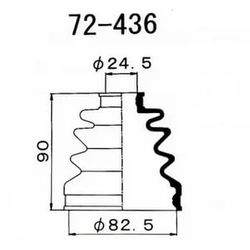 72436 Пыльник внутреннего шруса (D24,5-D82,5-H90)