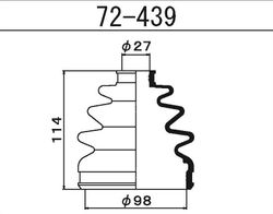 72439 Пыльник внешнего шруса (D27-D98-H114)
