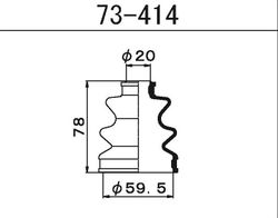 73414 Пыльник внутреннего шруса (D20-D59,5-H78)