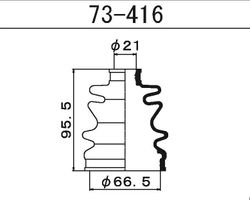 73416 Пыльник внутреннего шруса (D21-D66,5-H95,5)