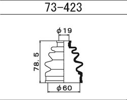 73423 Пыльник внешнего шруса (D19-D60-H78,5)