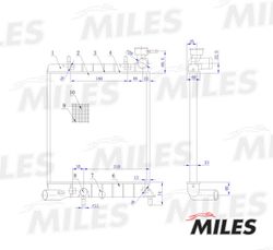 ACRM007 Радиатор (мех. сборка) HYUNDAI ACCENT 1.5/1.6 00-) (NISSENS 67022) ACRM007