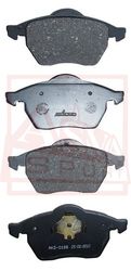 AKD-0188 КОЛОДКИ ТОРМОЗНЫЕ ДИСКОВЫЕ ПЕРЕДНИЕ