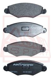 AKD-0201 КОЛОДКИ ТОРМОЗНЫЕ ДИСКОВЫЕ ПЕРЕДНИЕ