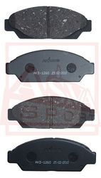 AKD-1260 КОЛОДКИ ТОРМОЗНЫЕ ДИСКОВЫЕ ПЕРЕДНИЕ