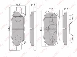BD5505 Колодки тормозные дисковые | зад |