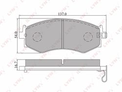 BD5708 Колодки тормозные дисковые | перед |