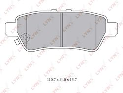 BD5741 Колодки тормозные дисковые | зад |