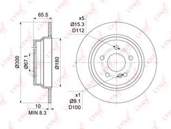 BN1076 Диск тормозной |зад прав / лев |