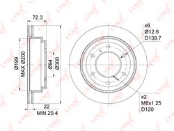 BN1098 Диск тормозной |зад прав / лев |