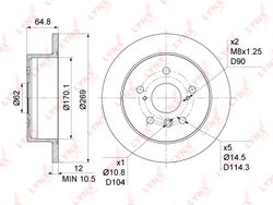 BN1141 Диск тормозной |зад прав / лев |