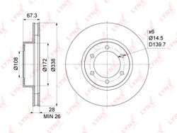 BN1158 Диск тормозной | перед прав/лев |