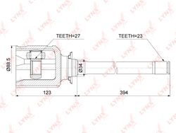 CI3729 ШРУС внутренний | перед прав|