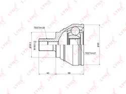CO1205 ШРУС наружный | перед прав/лев |