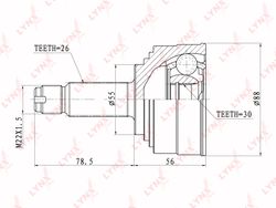 CO3403 ШРУС наружный | перед прав/лев |