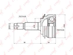 CO3683 ШРУС наружный | перед прав/лев |