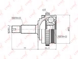 CO4605A ШРУС наружный | перед прав/лев | +ABS