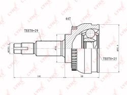 CO5711A ШРУС наружный | перед прав/лев |