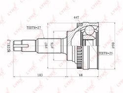 CO5718A ШРУС наружный | перед прав/лев |