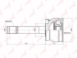CO5726 ШРУС наружный | перед прав/лев |