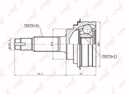 CO7507 ШРУС наружный | перед прав/лев |