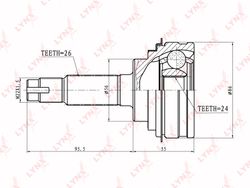 CO7508 ШРУС наружный | перед прав/лев |