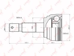 CO7536 ШРУС наружный | перед прав/лев |