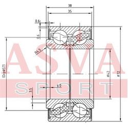 DAC42720038-35 ПОДШИПНИК СТУПИЧНЫЙ ПЕРЕДНИЙ (42x72x38x35)