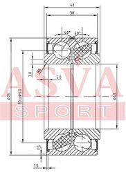 DAC43790041-38 ПОДШИПНИК СТУПИЧНЫЙ ПЕРЕДНИЙ (43x79x41x38)
