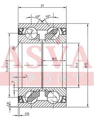 DACM40750037 ПОДШИПНИК СТУПИЧНЫЙ С МАГНИТНЫМ КОЛЬЦОМ АБС