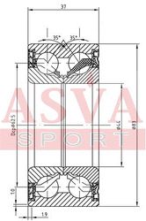DACM44830037 ПОДШИПНИК СТУПИЧНЫЙ С МАГНИТНЫМ КОЛЬЦОМ АБС