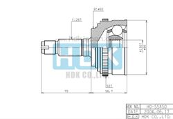 HO055A50 Шрус внешний с ABS