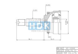 HY014A44 ШРУС внешний HY-14A44
