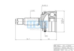 HYE013A ШРУС внешний ABS ECO-series