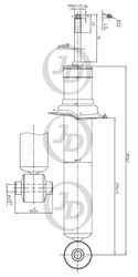 JAA0063 Стойка газомасляная передняя правая/левая (цена за штуку)