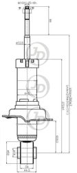 JAA0211 Амортизатор газомасляный задний /341463/