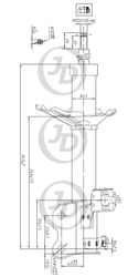JAS0071 Стойка газомасляная передняя правая (на авто выпускаемые после июля 1997 г.)
